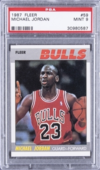 1987/88 Fleer #59 Michael Jordan – PSA MINT 9